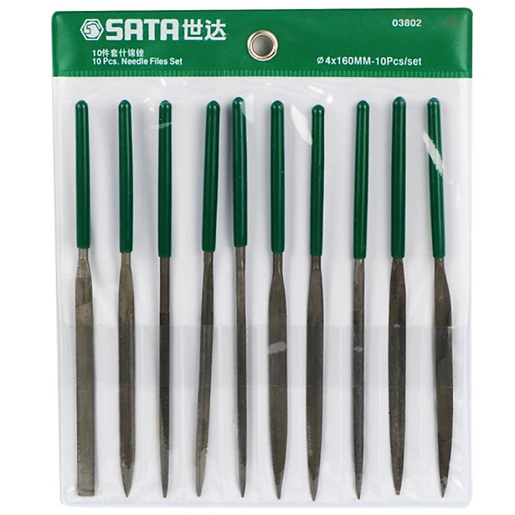 Bộ giũa kim loại dài 4x160mm SATA 03802 (10 cái)